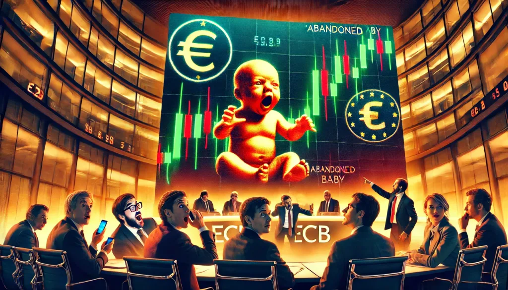 European Central Bank candlestick reversal