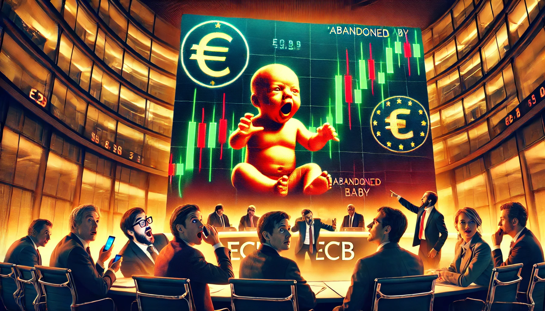 European Central Bank candlestick reversal