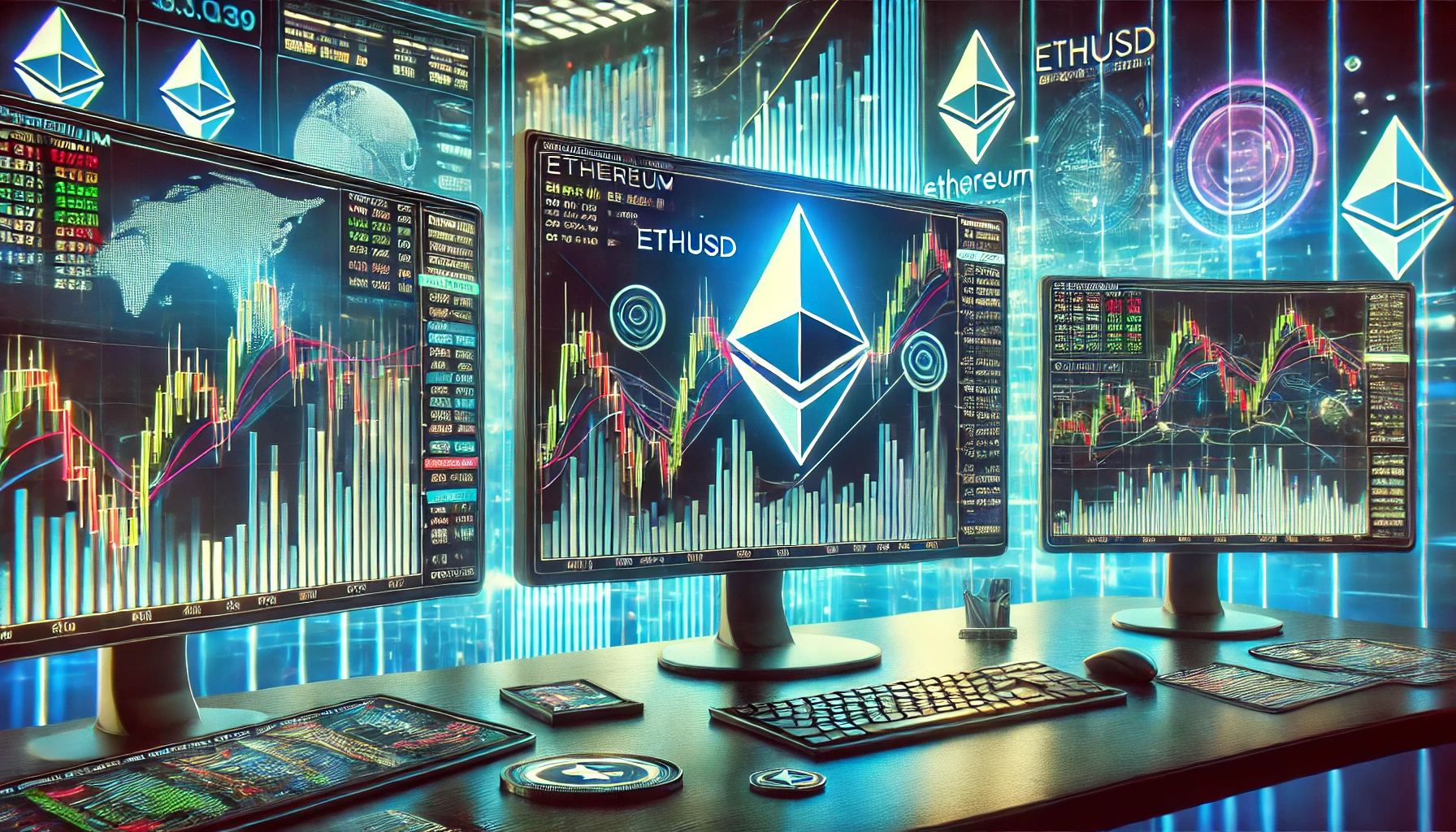 Ethereum bullish flag trading setup