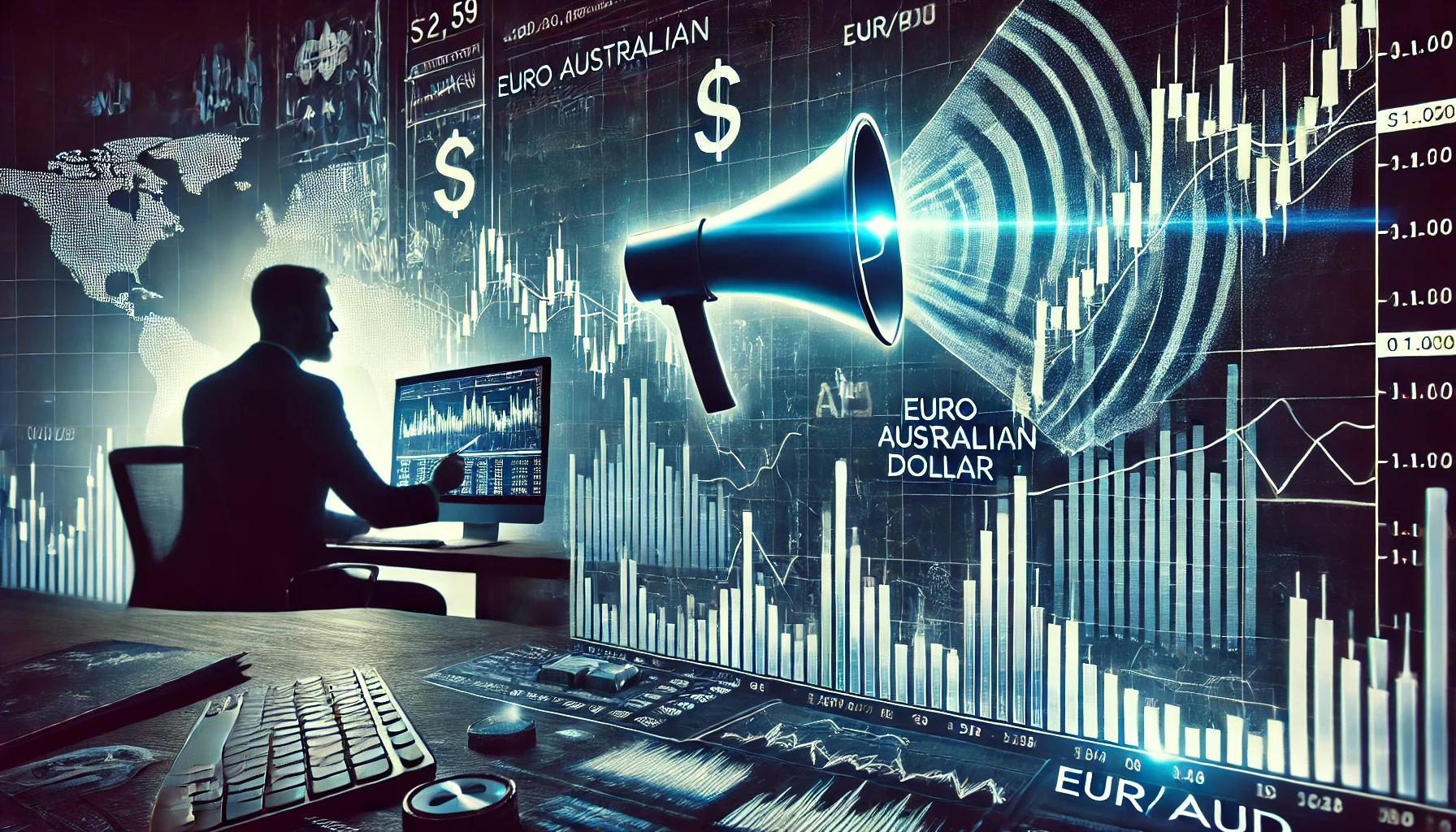 Megaphone pattern in EUR/AUD trading