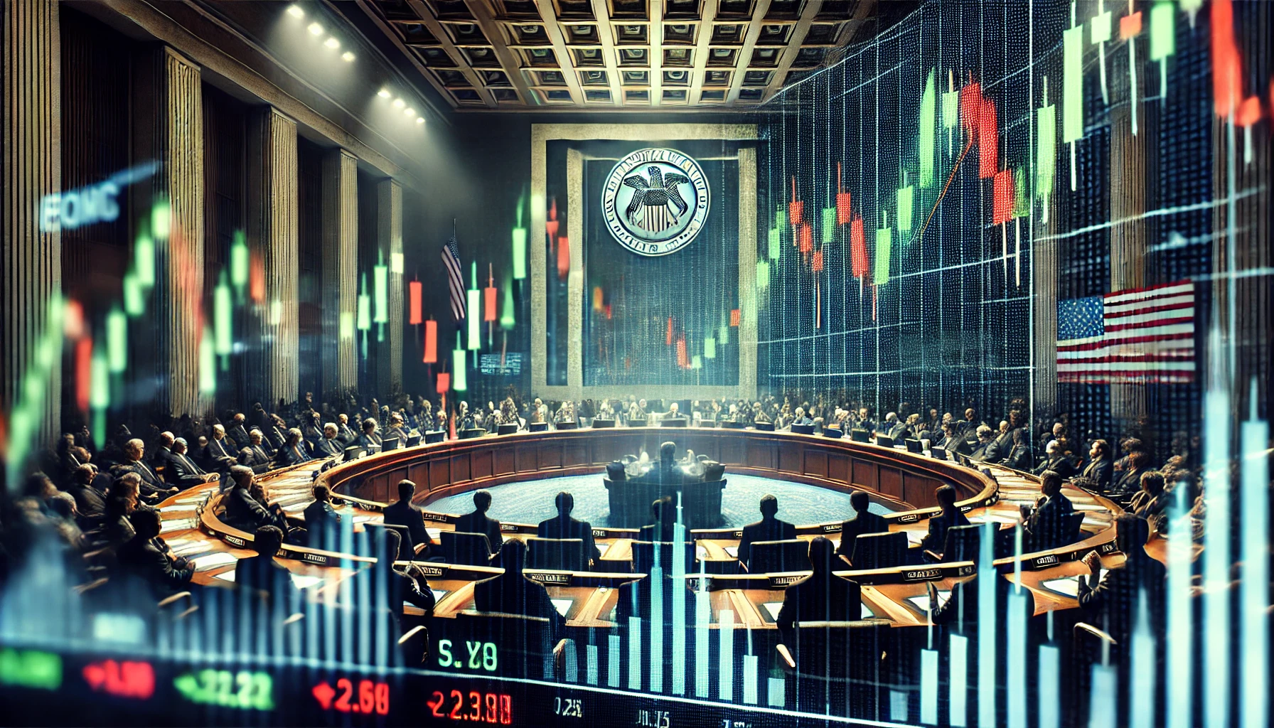 Bearish pennant trading pattern