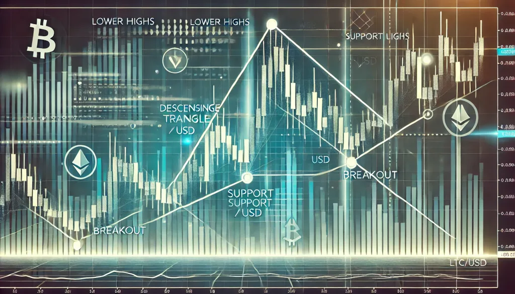 How to trade LTC/USD triangle pattern