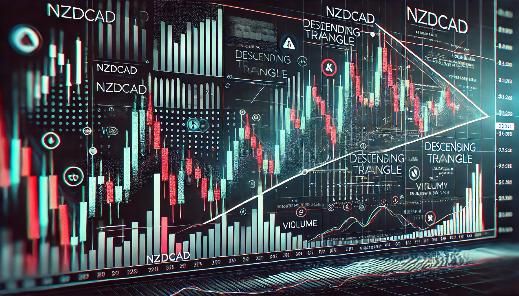 Trading the descending triangle in NZDCAD