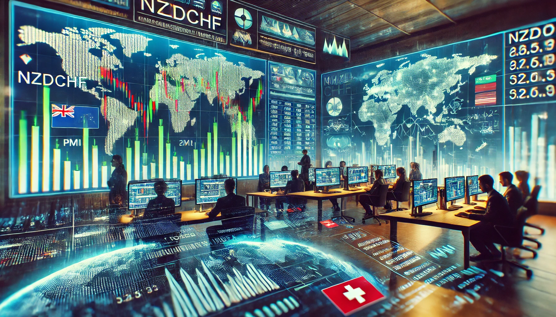 PMI impact on NZDCHF Forex trading