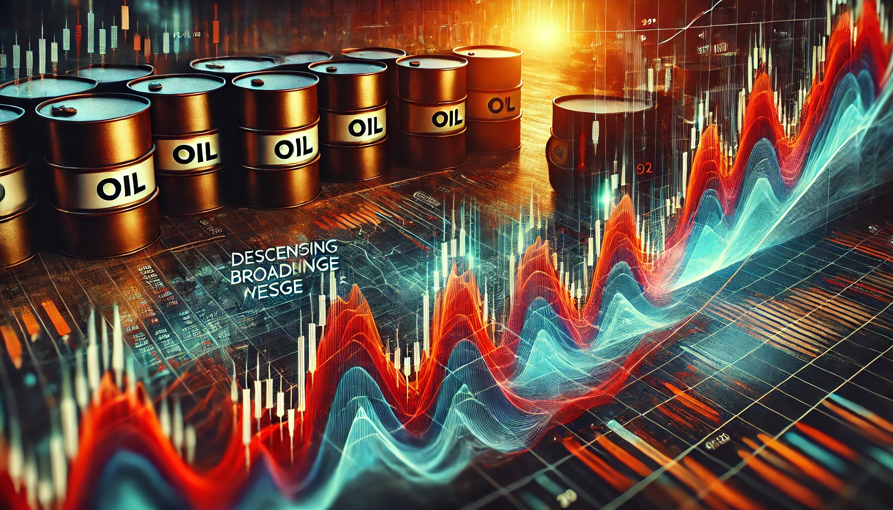 How to trade oil with a descending broadening wedge