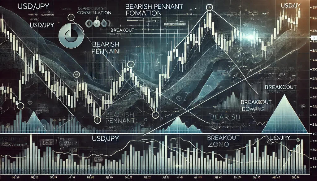 USD/JPY bearish continuation pattern