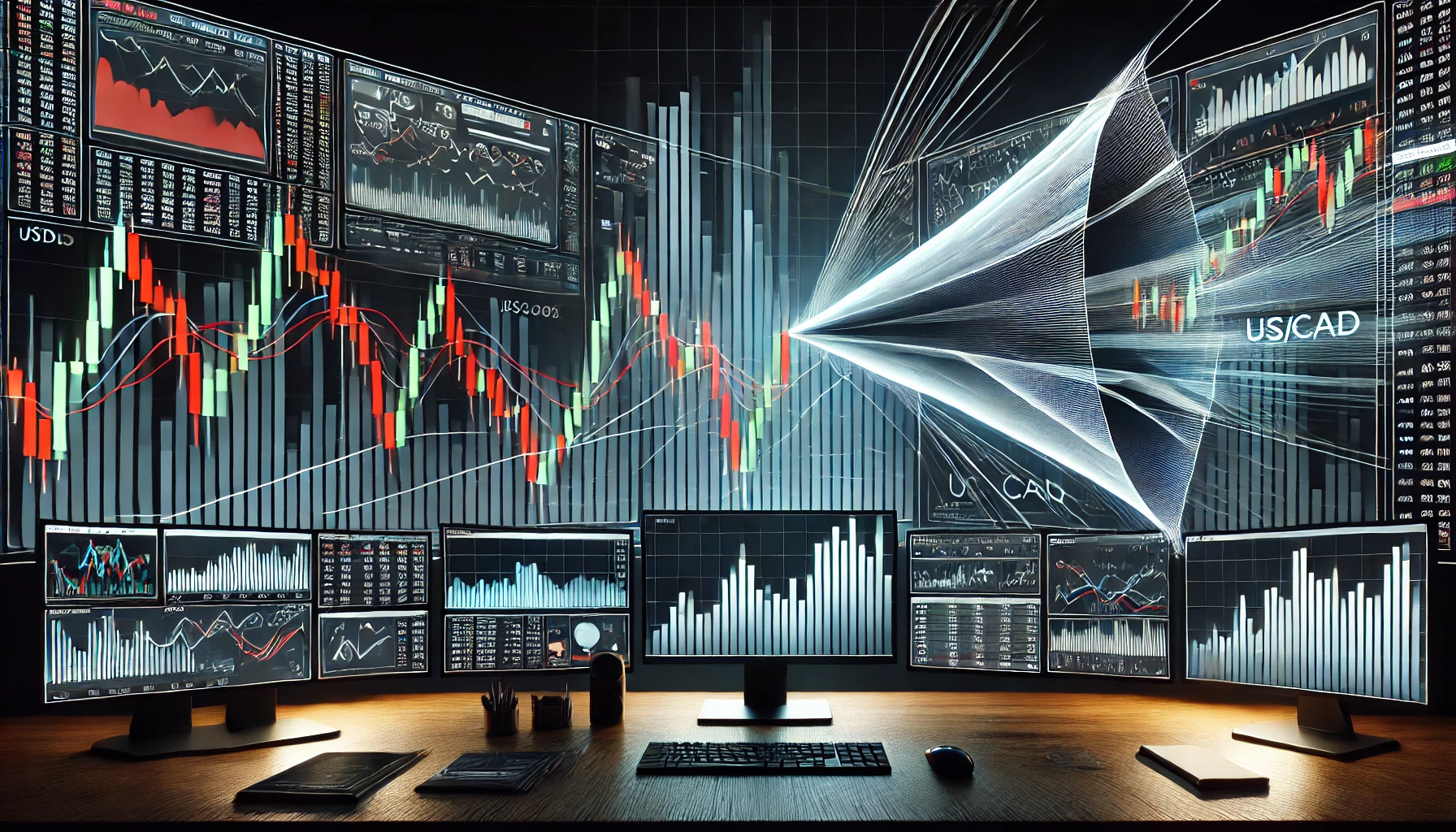 USD/CAD megaphone pattern analysis