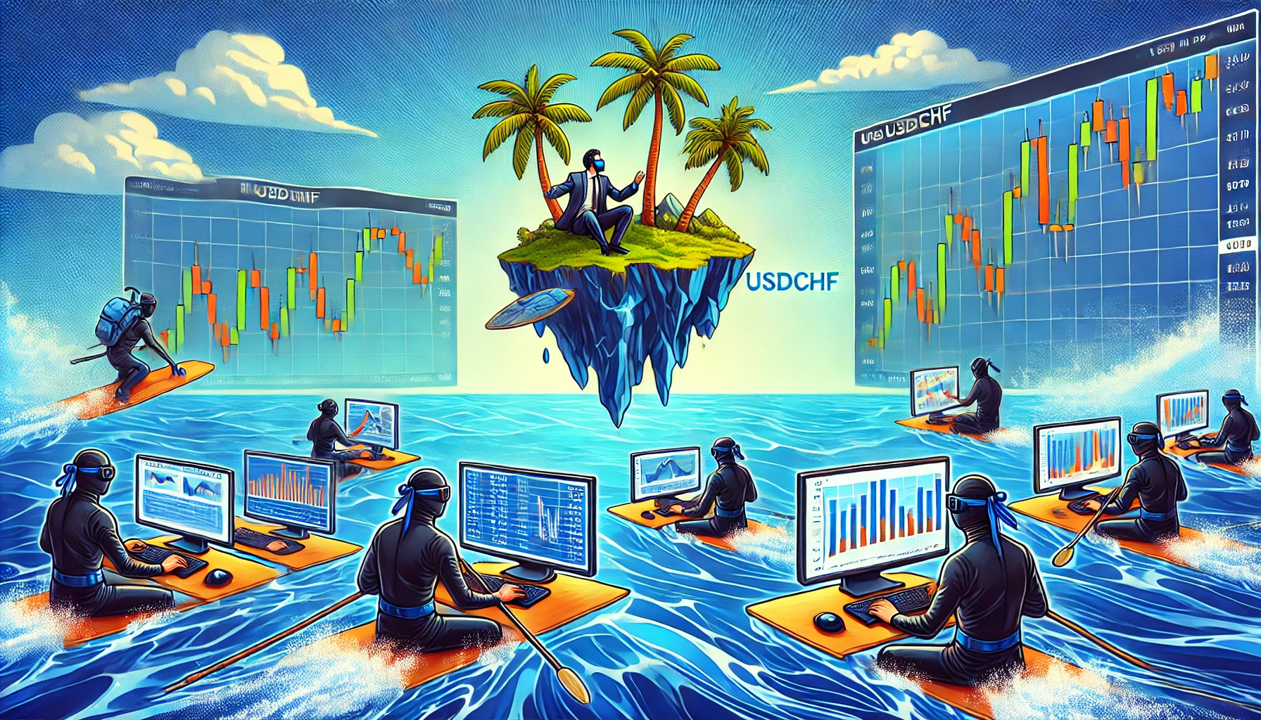 Island reversal trading USDCHF