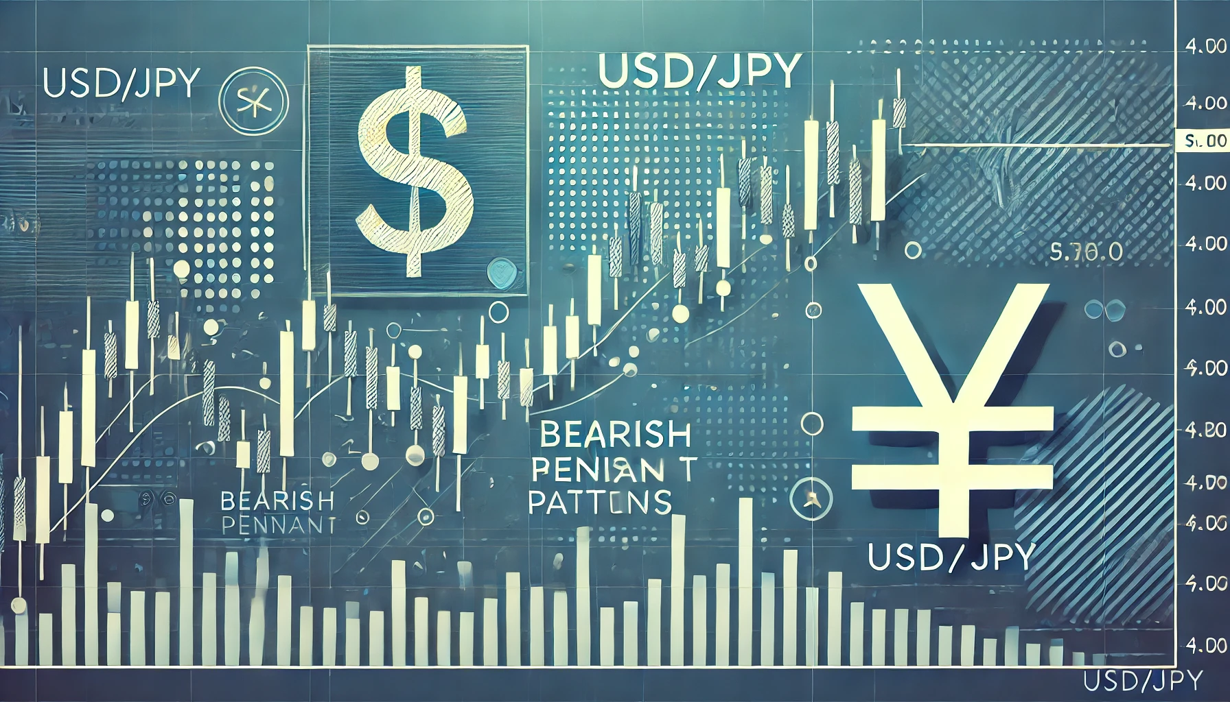 Bearish pennant pattern USDJPY