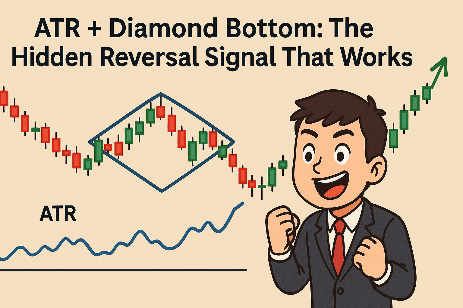 Trading the diamond bottom using ATR