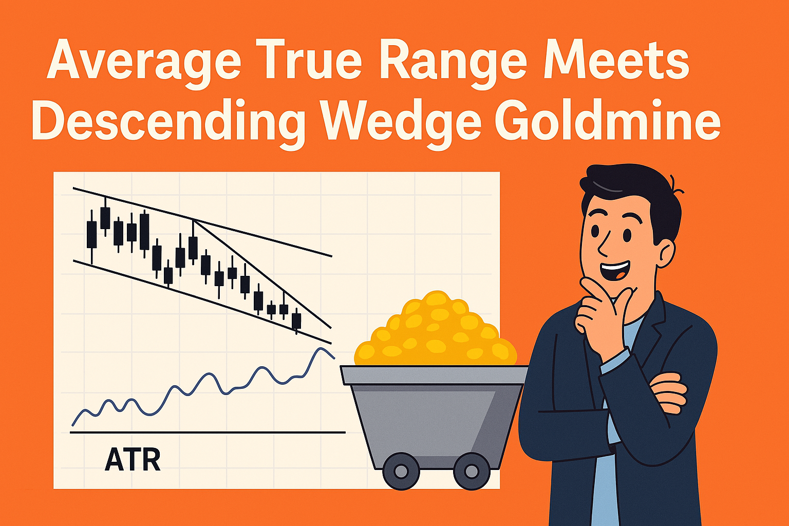ATR trading method with descending wedge pattern