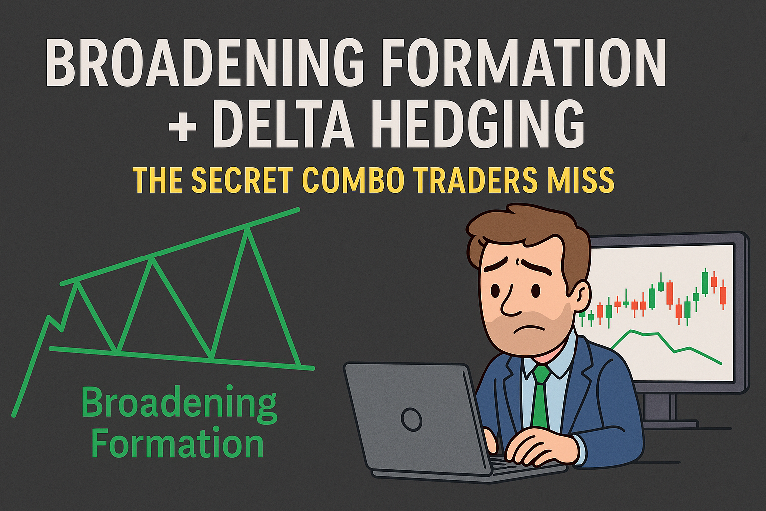 how to trade broadening formations with delta hedging