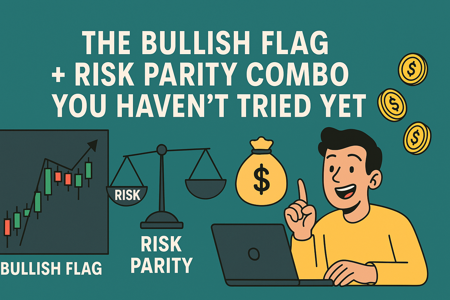 Trading bullish flag with risk parity