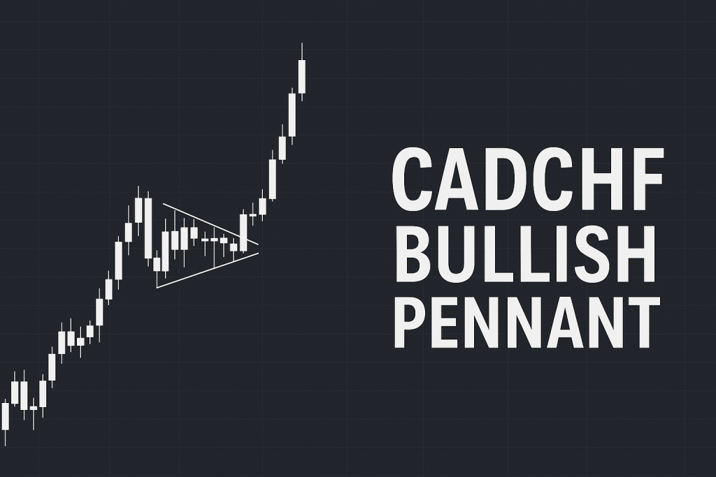 Trading bullish pennant on CADCHF