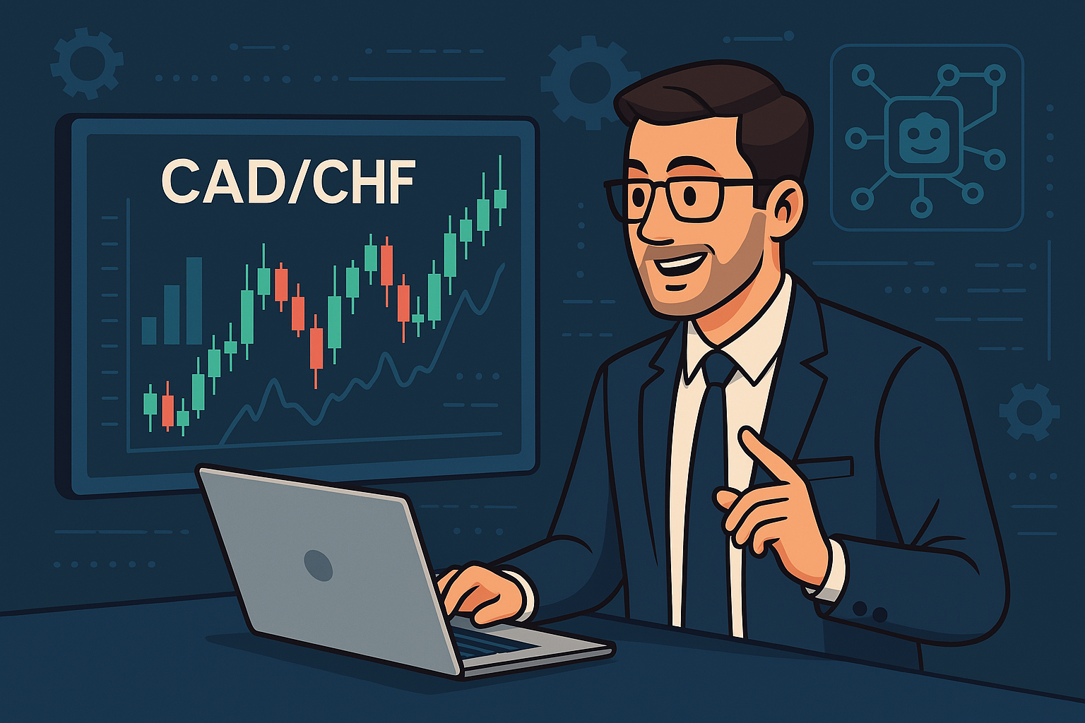 CAD/CHF with AI trading models