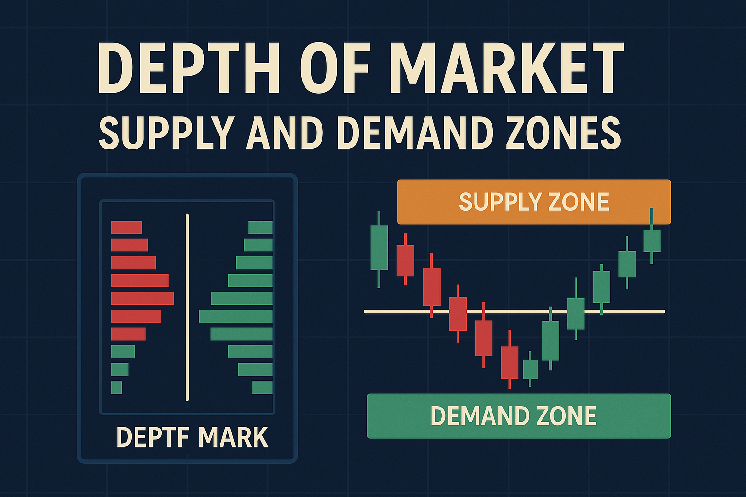DoM trading with institutional supply/demand zones