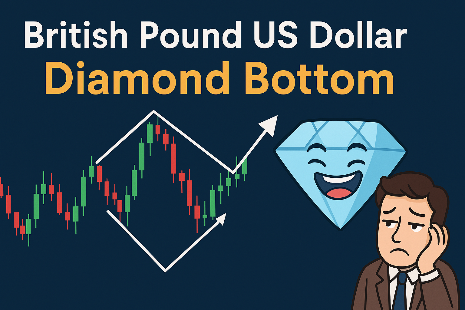 How to trade the diamond bottom on British Pound US Dollar