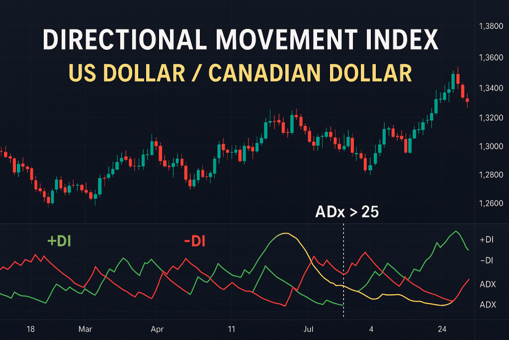 DMI trading strategy for USDCAD