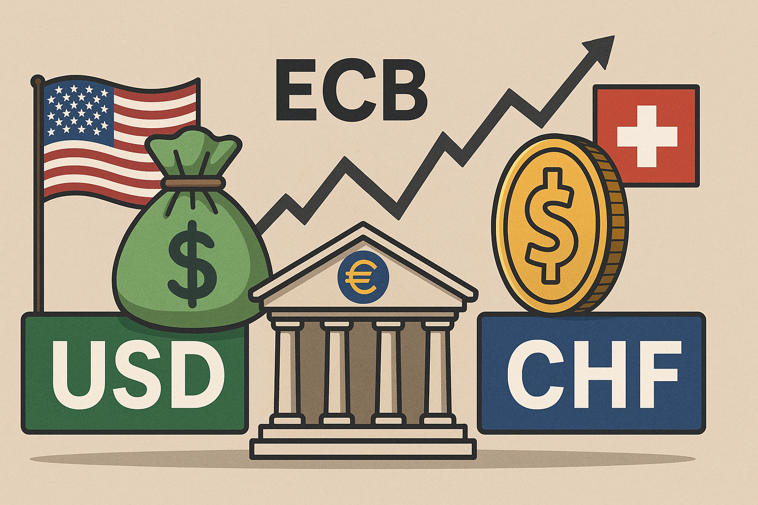 ECB impact on USD/CHF trading