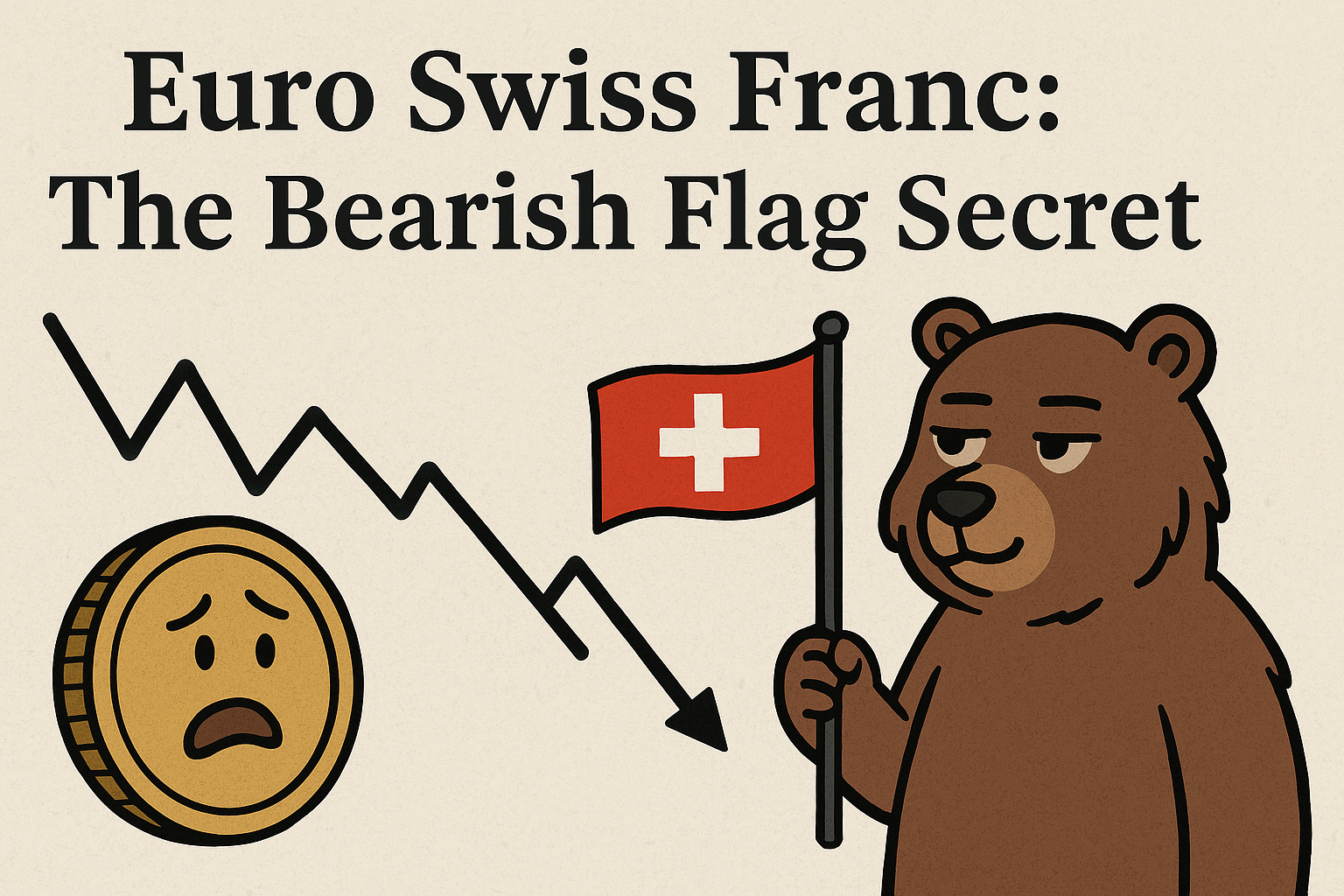 euro swiss franc bearish flag trading method