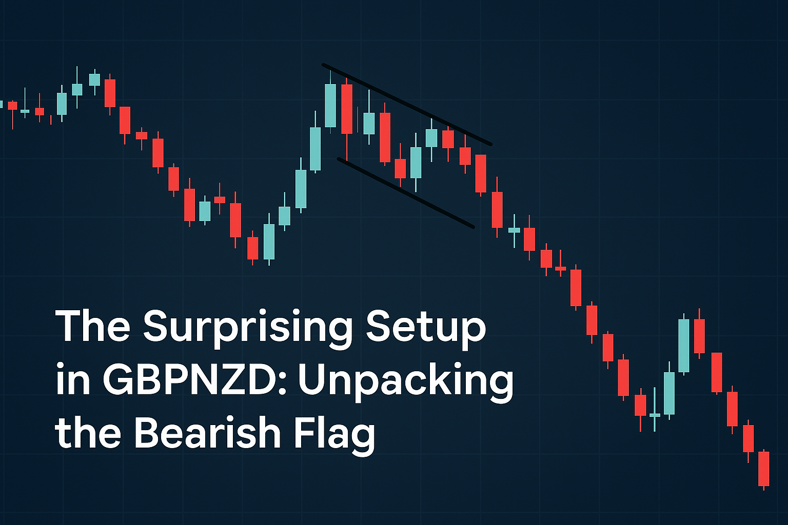 Bearish flag trading on GBPNZD
