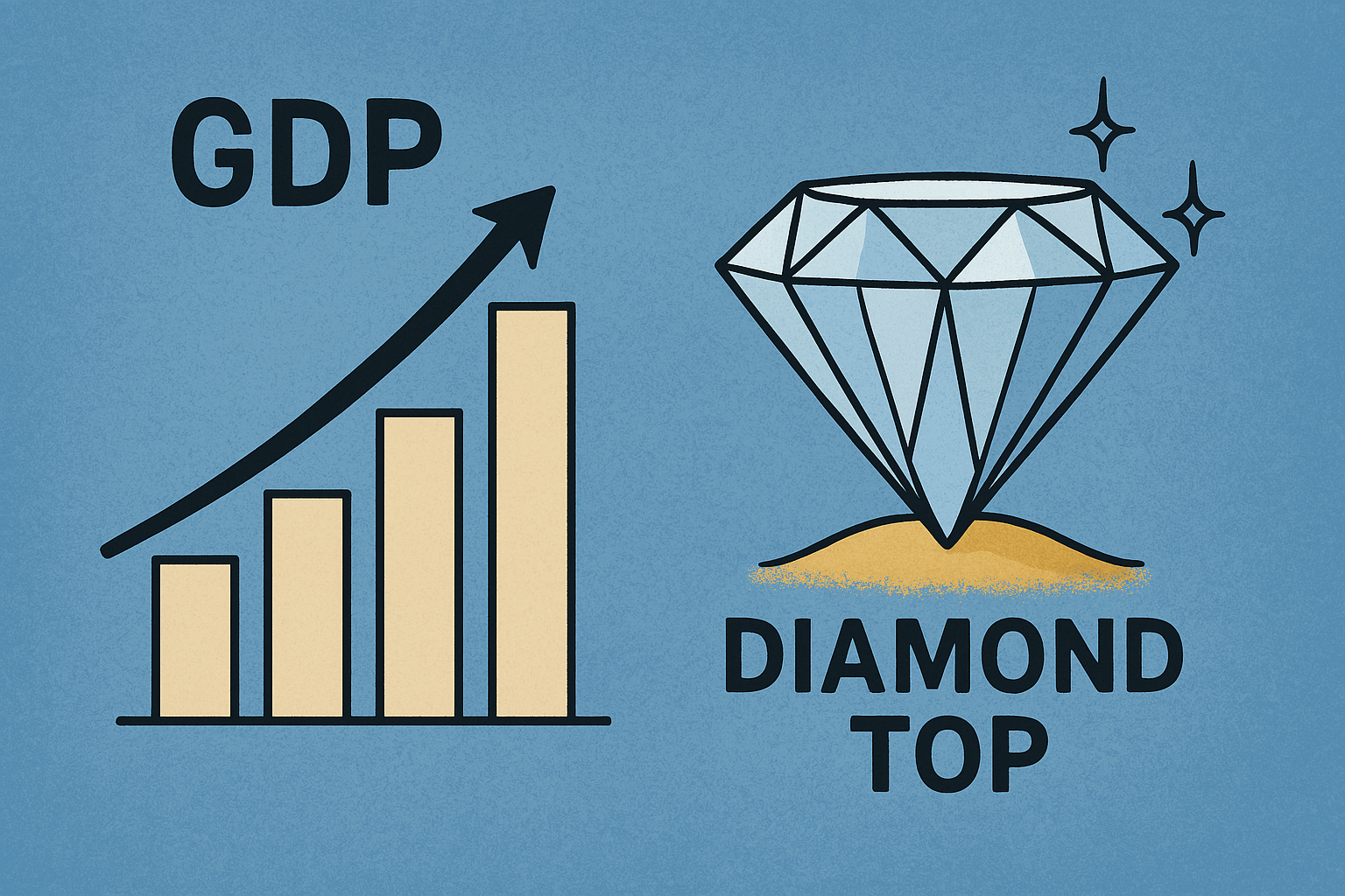 trading diamond top around GDP reports