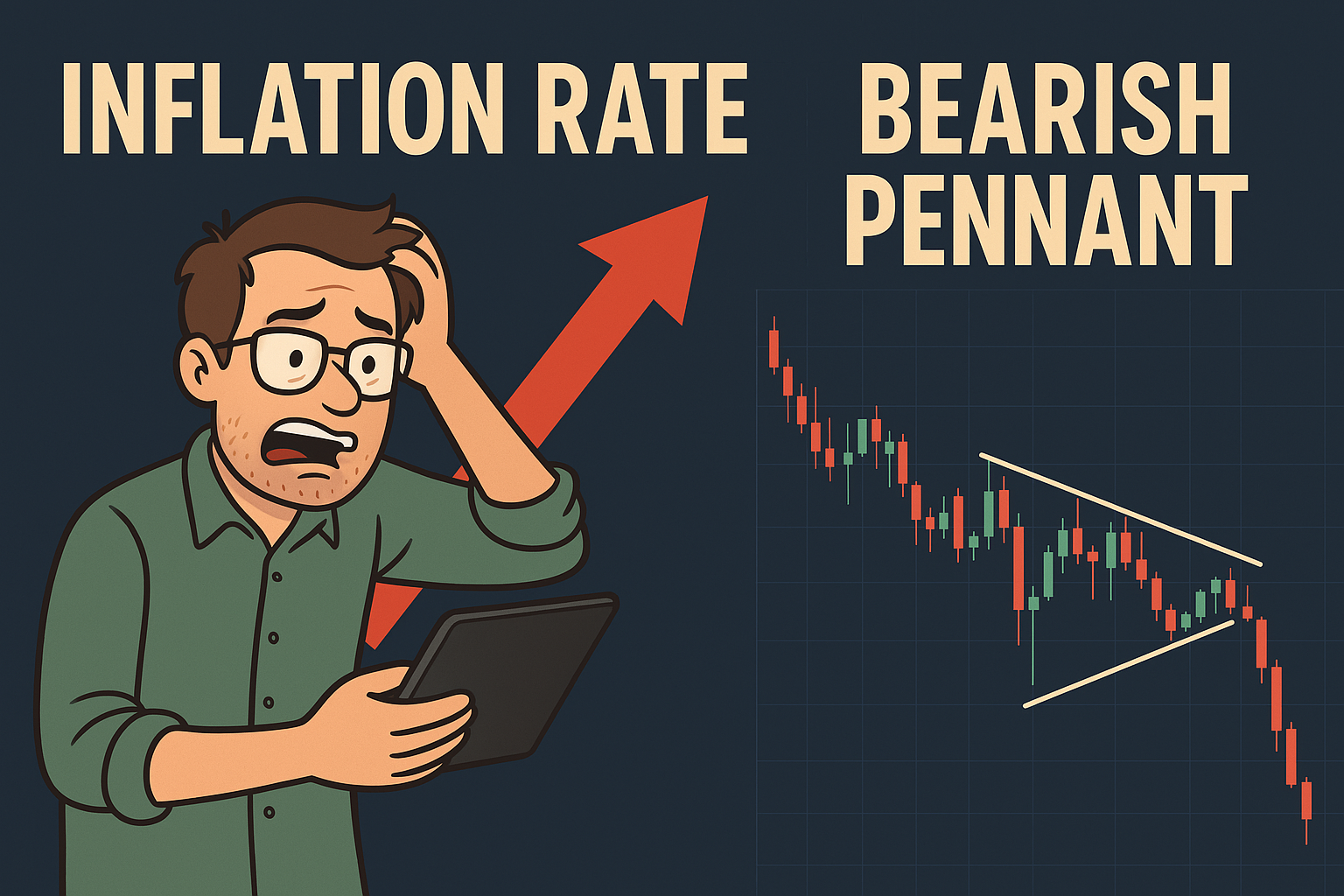 How inflation impacts bearish pennant setups