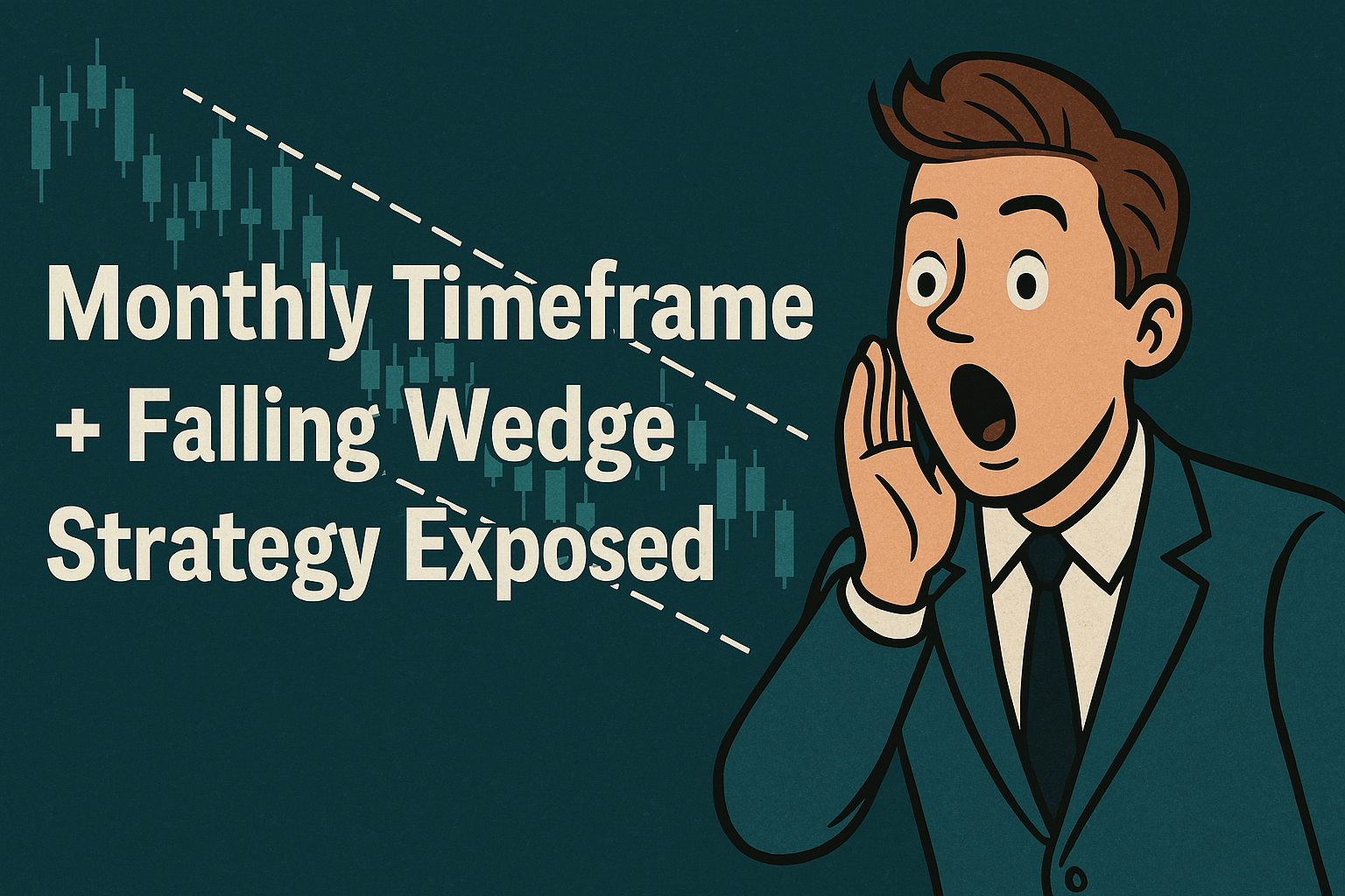 Monthly chart falling wedge pattern