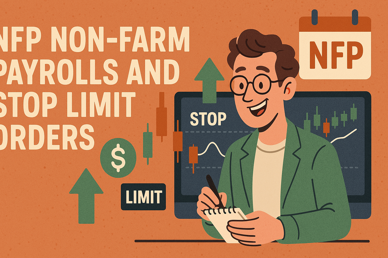 Stop limit orders for NFP trading