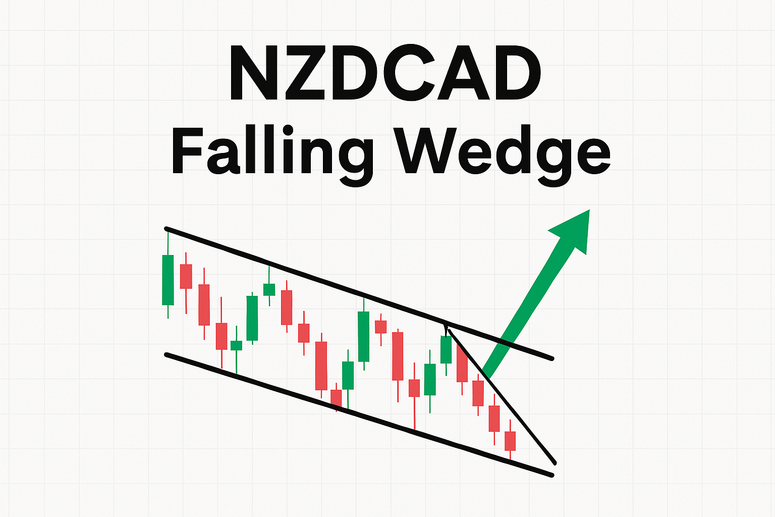 Falling wedge pattern on NZDCAD