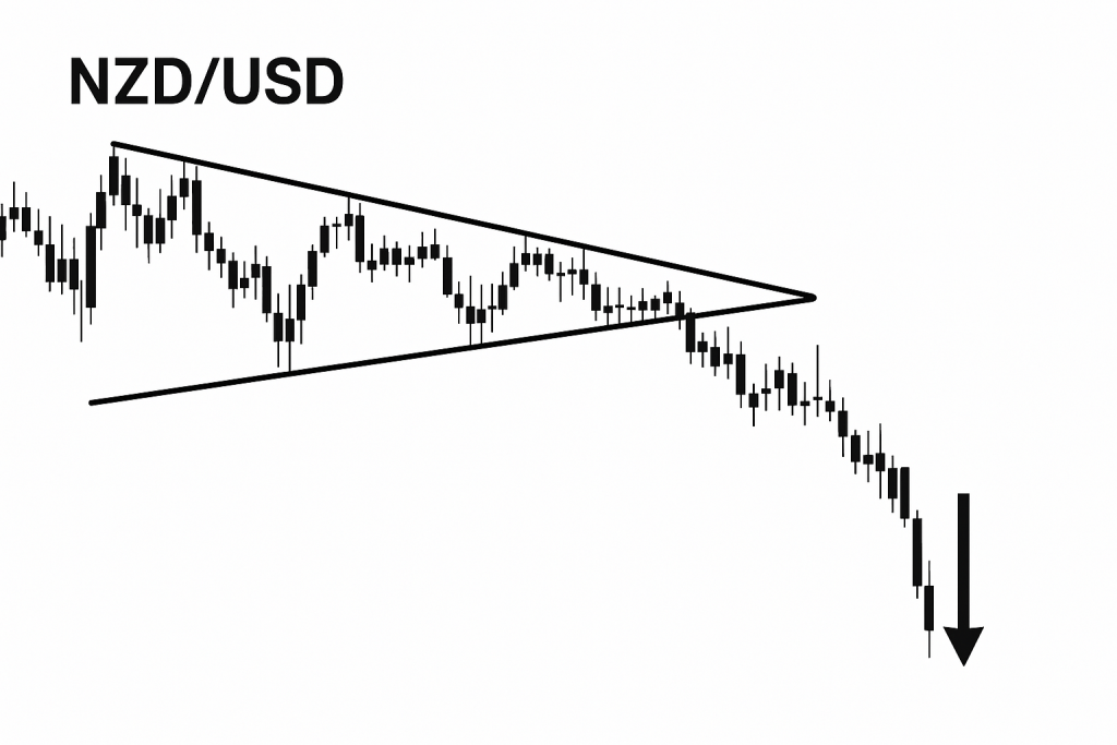 Descending triangle pattern on NZDUSD
