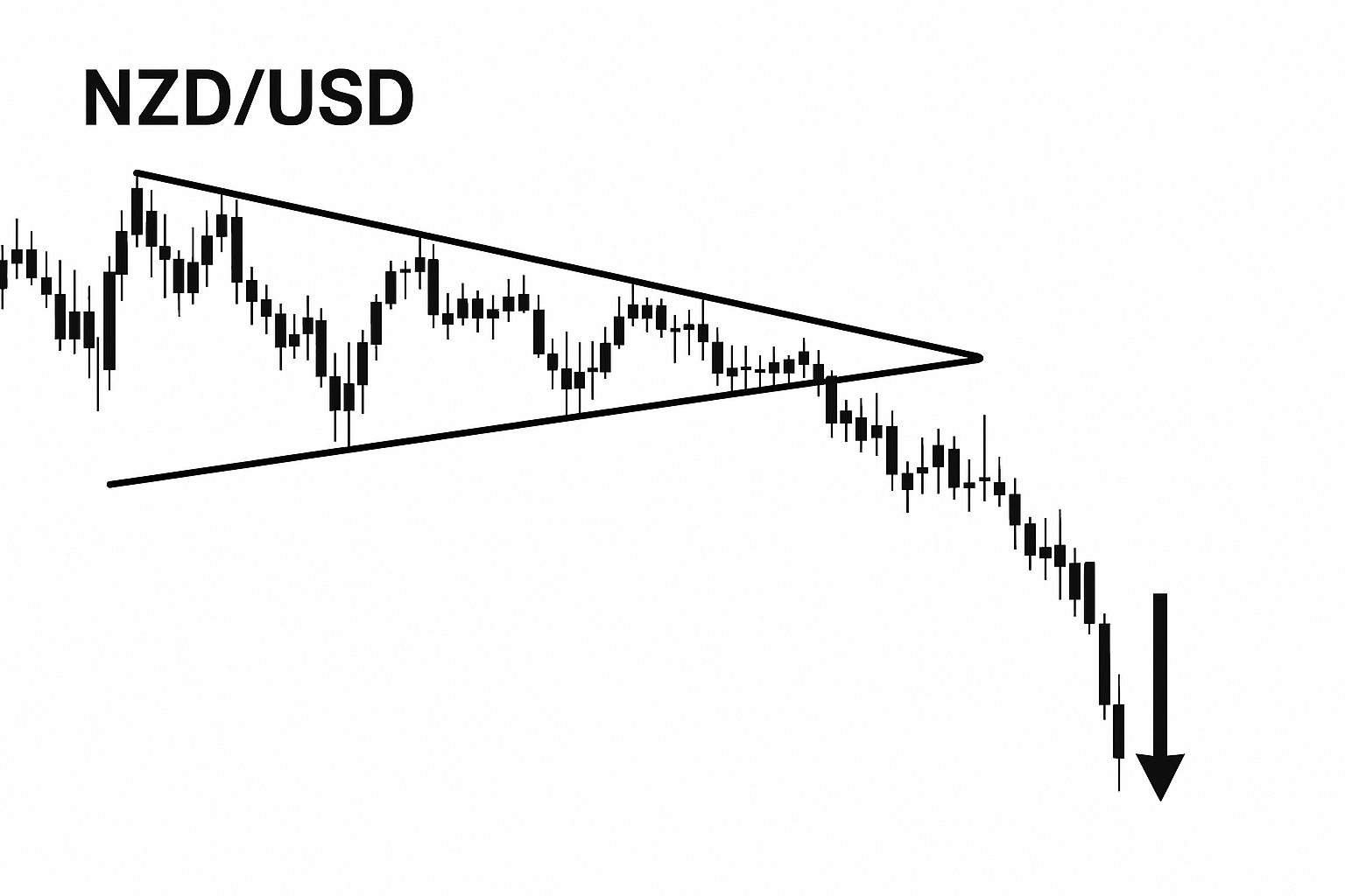 Descending triangle pattern on NZDUSD