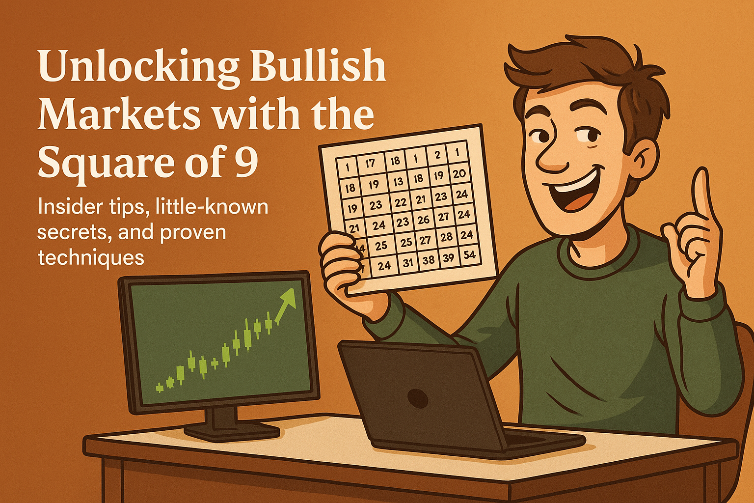 Square of 9 in bullish trading