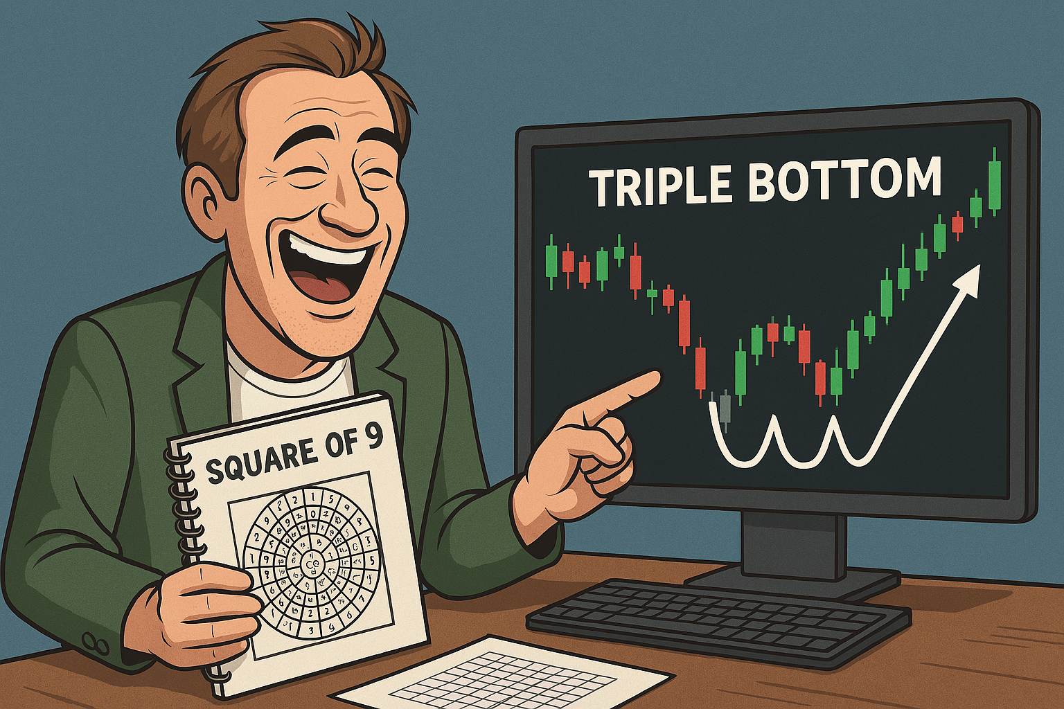 Square of 9 trading method with triple bottom