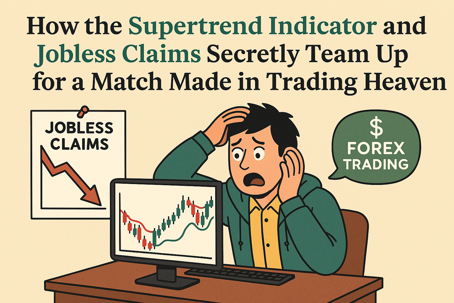 Supertrend + economic data trading method