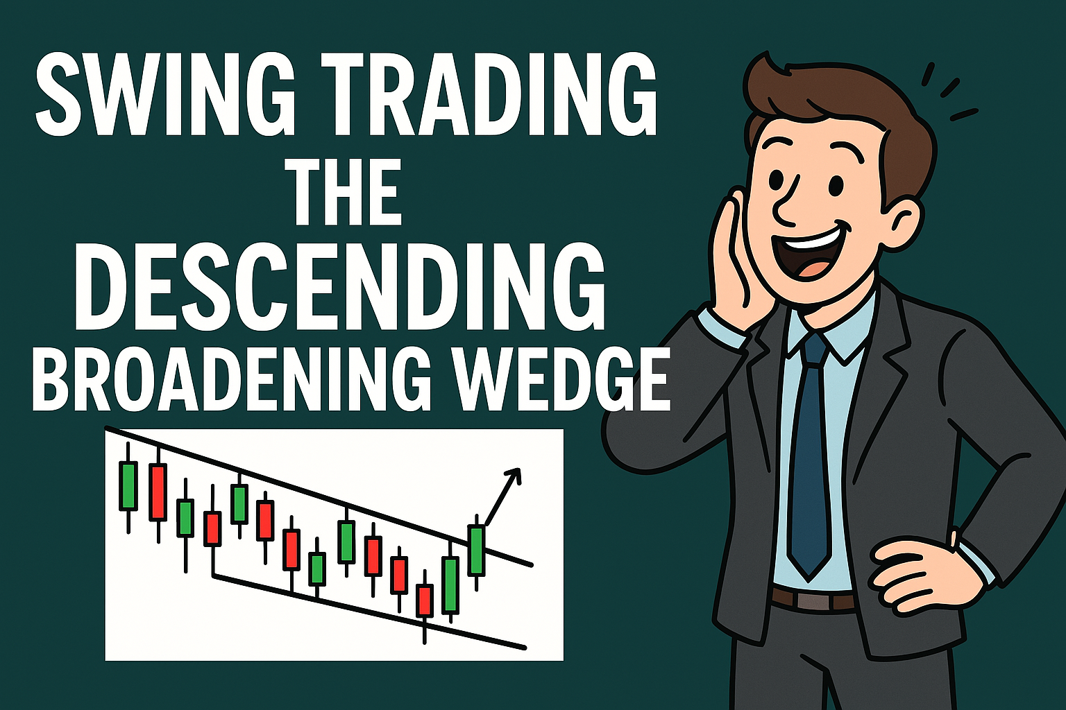 Swing trade with descending wedge pattern