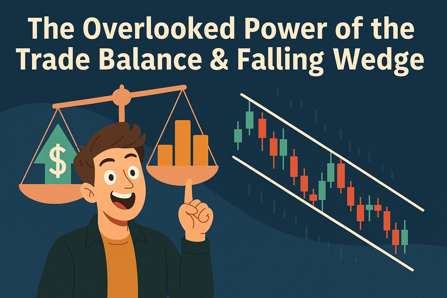 Falling wedge breakout and trade balance impact