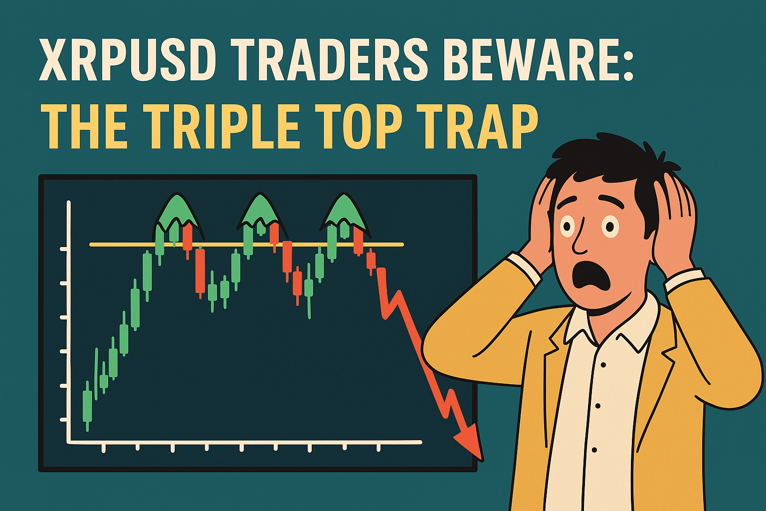 XRPUSD trading using triple top