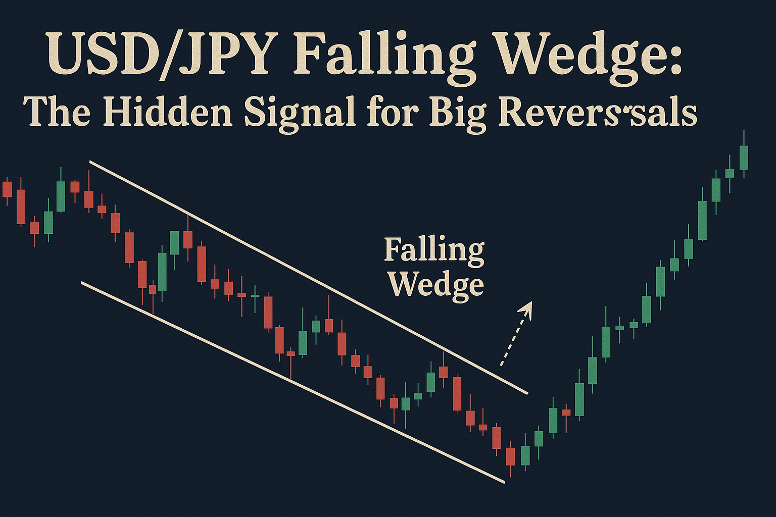 USD/JPY falling wedge breakout setup